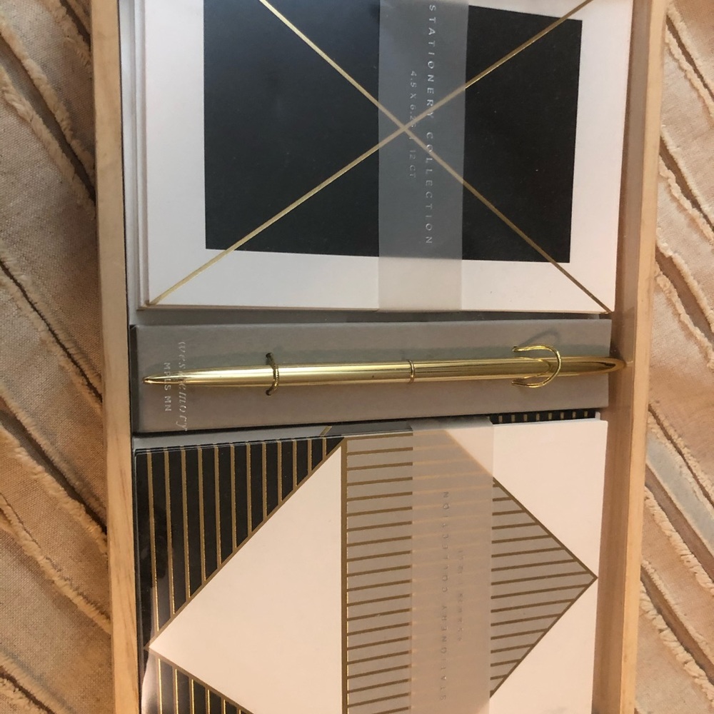 West Emory stationary brand new with gold pen